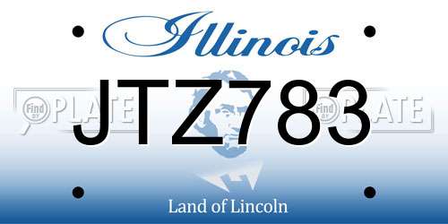 JTZ783 Illinois License Plate