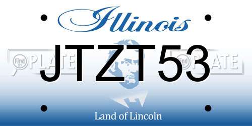 JTZT53 Illinois License Plate