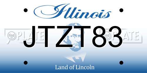 JTZT83 Illinois License Plate