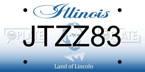 JTZZ83 Illinois License Plate