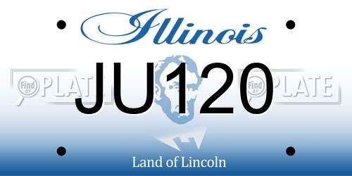 JU120 Illinois License Plate