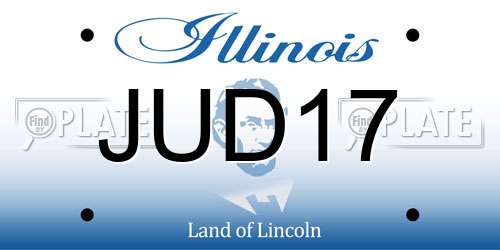 JUD17 Illinois License Plate