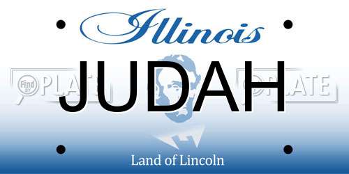 JUDAH Illinois License Plate
