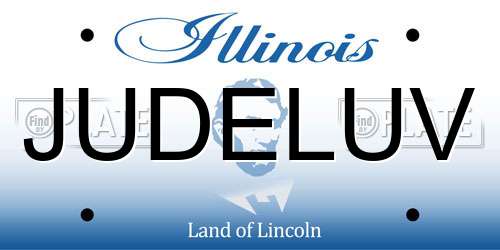 JUDELUV Illinois License Plate