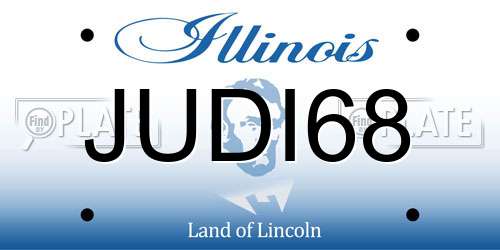 JUDI68 Illinois License Plate