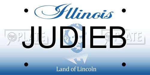 JUDIEB Illinois License Plate