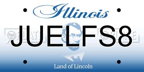 JUELFS8 Illinois License Plate