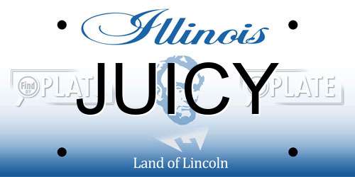 JUICY Illinois License Plate