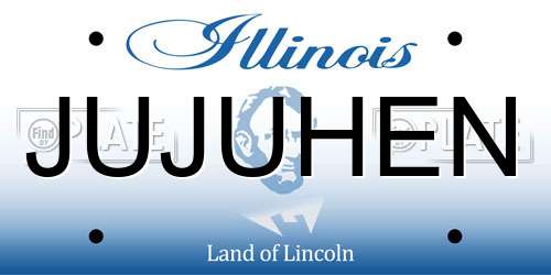JUJUHEN Illinois License Plate