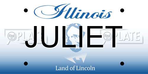 JULIET Illinois License Plate