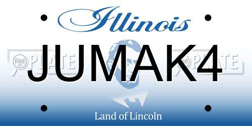 JUMAK4 Illinois License Plate