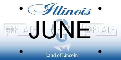 JUNE Illinois License Plate
