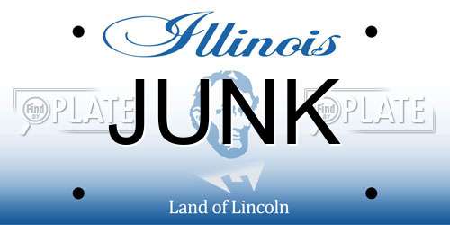JUNK Illinois License Plate