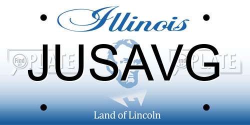 JUSAVG Illinois License Plate