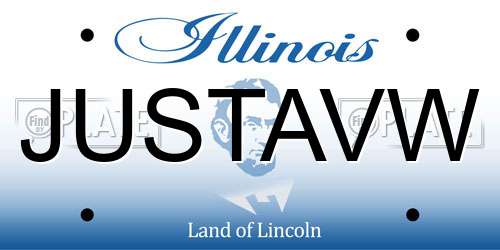 JUSTAVW Illinois License Plate