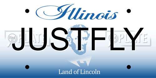 JUSTFLY Illinois License Plate