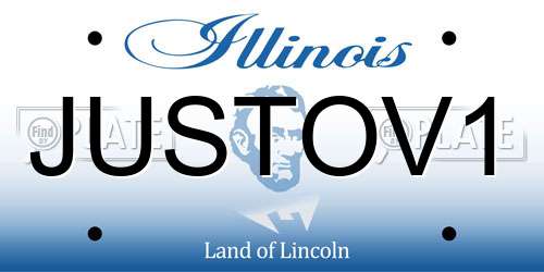 JUSTOV1 Illinois License Plate
