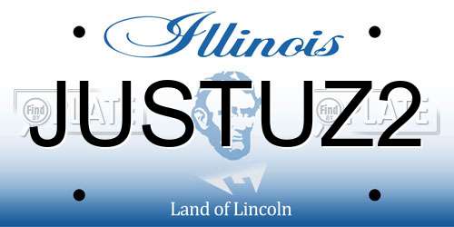 JUSTUZ2 Illinois License Plate