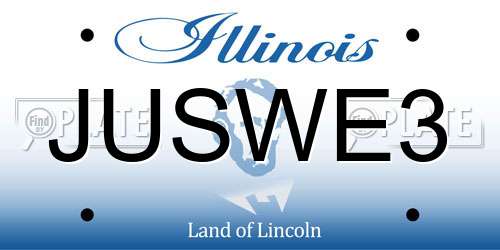 JUSWE3 Illinois License Plate