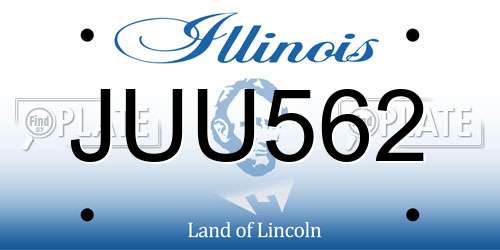 JUU562 Illinois License Plate