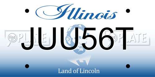 JUU56T Illinois License Plate