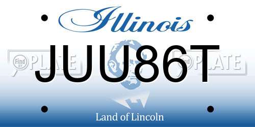 JUU86T Illinois License Plate