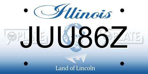 JUU86Z Illinois License Plate