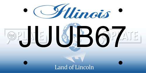 JUUB67 Illinois License Plate