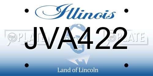 JVA422 Illinois License Plate