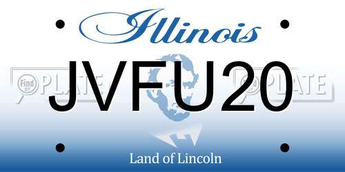 JVFU20 Illinois License Plate