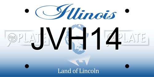 JVH14 Illinois License Plate