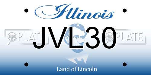 JVL30 Illinois License Plate