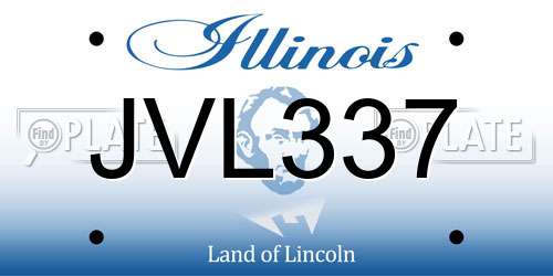 JVL337 Illinois License Plate