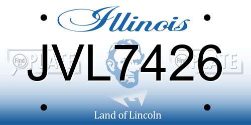 JVL7426 Illinois License Plate