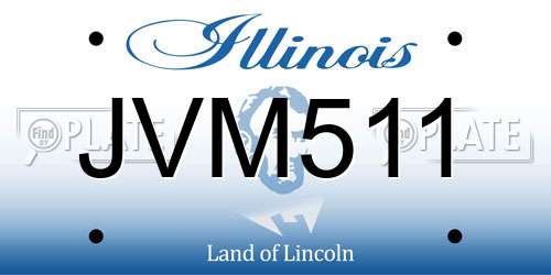 JVM511 Illinois License Plate