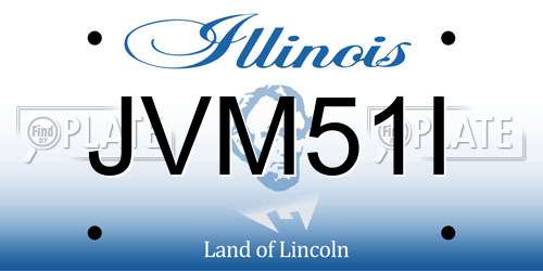 JVM51I Illinois License Plate