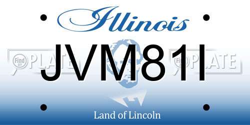 JVM81I Illinois License Plate