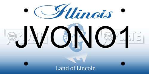 JVONO1 Illinois License Plate
