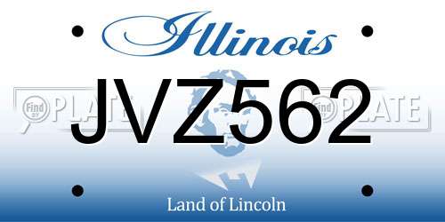JVZ562 Illinois License Plate