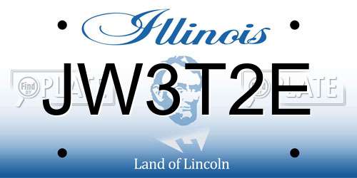 JW3T2E Illinois License Plate