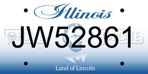 JW52861 Illinois License Plate