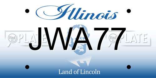JWA77 Illinois License Plate
