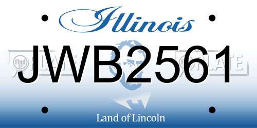 JWB2561 Illinois License Plate