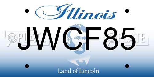 JWCF85 Illinois License Plate
