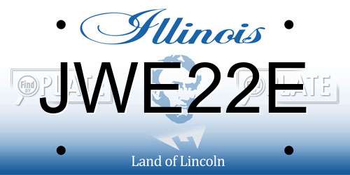 JWE22E Illinois License Plate