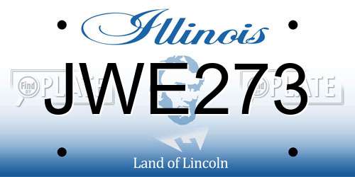 JWE273 Illinois License Plate