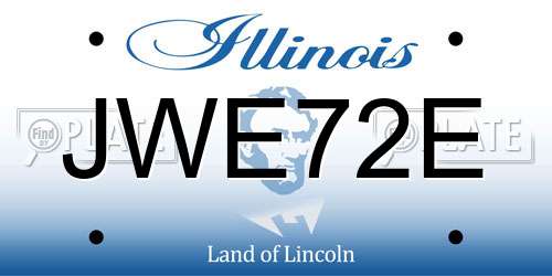 JWE72E Illinois License Plate