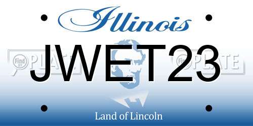 JWET23 Illinois License Plate