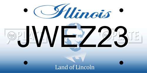 JWEZ23 Illinois License Plate