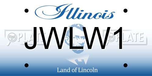 JWLW1 Illinois License Plate